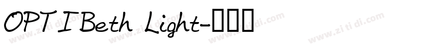 OPTIBeth Light字体转换